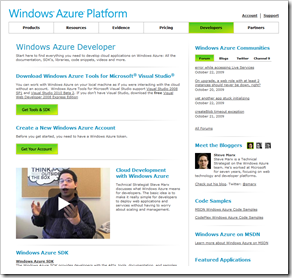 dev.windowsazure.com screenshot