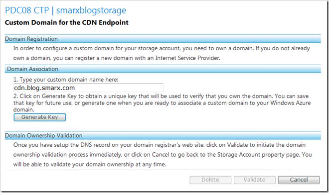 step 2b - choosing a subdomain