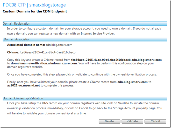 step 2c - validating domain ownership